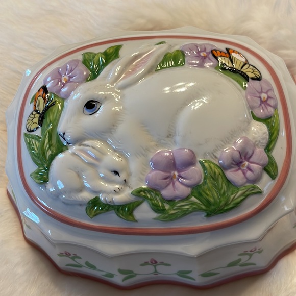 FRANKLIN MINT Le Cordon Bleu RABBIT Ceramic EASTER Mold ORIGINAL STICKERS Excell - Picture 2 of 8